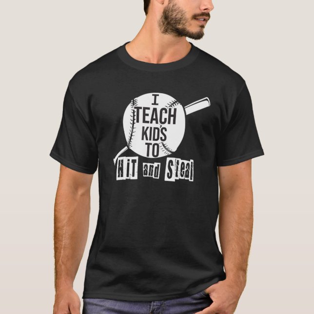 T-shirt J'Apprends Aux Enfants À Frapper Et Voler | Coach  (Devant)
