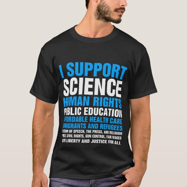 T-shirt J'appuie les causes progressistes libérales et dém (Devant)