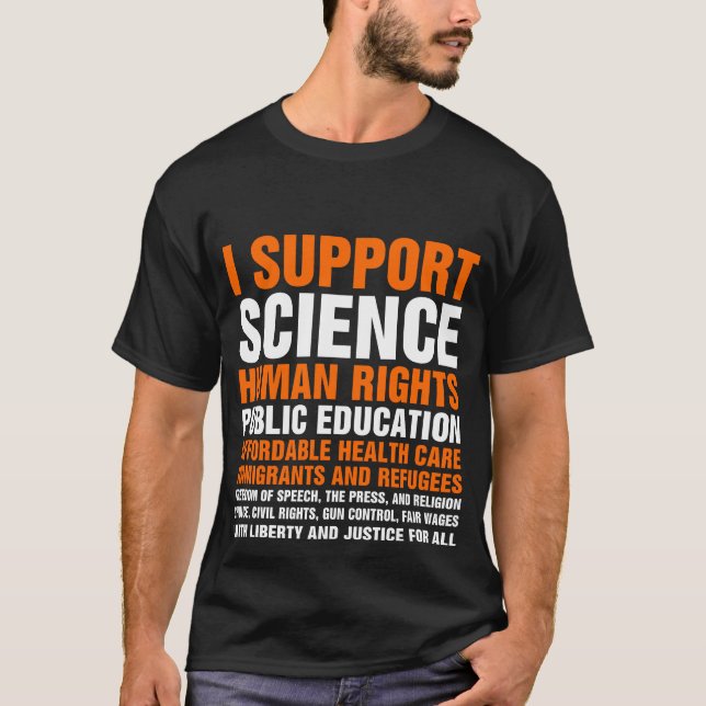 T-shirt J'appuie les causes progressistes libérales et dém (Devant)