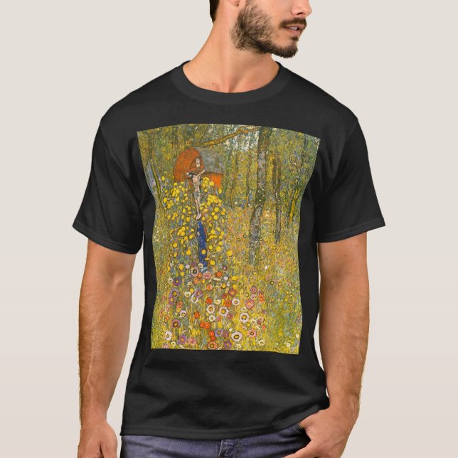 T-shirt Jardin agricole Gustav Klimt avec Crucifix (Devant)