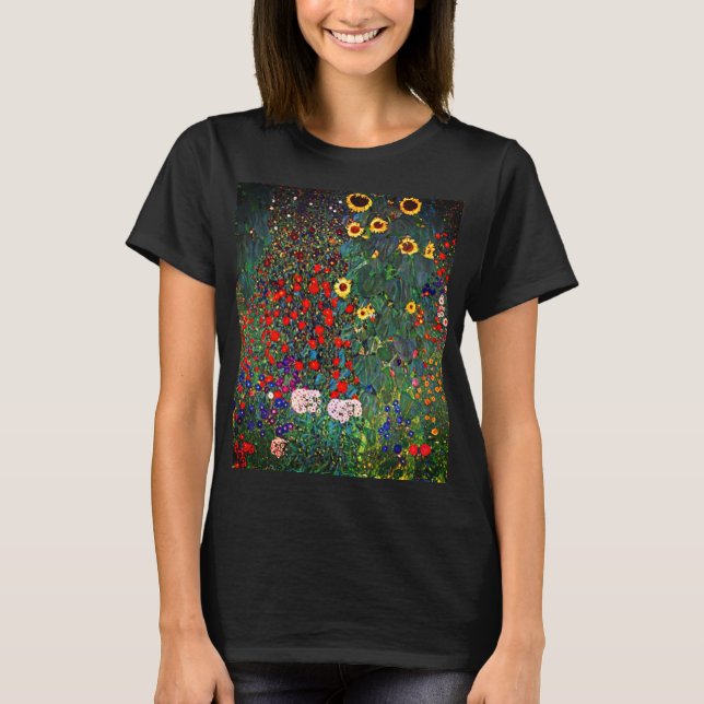 T-shirt Jardin aux fleurs Gustav Klimt (Devant)