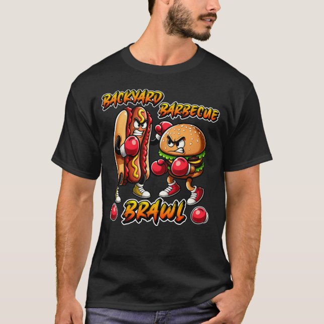 T-shirt Jardin Barbecue Brawl (Devant)