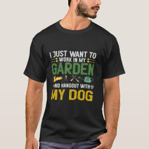 T-shirt Jardin Chien Amusant Plante Amoureux Hommes Femmes