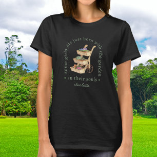 T-shirt Jardin dans son âme Chariot de fleurs rustique ave
