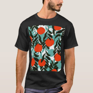 T-shirt Jardin de fruits orange incolore Imprimer