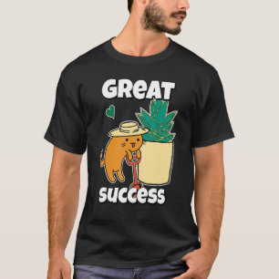 T-shirt Jardin de plan d'Agave, chat, pelle et succulentes