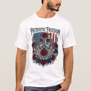 T-shirt Jardin de roses patriotique