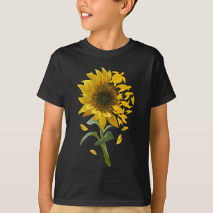 T-shirt Jardin de tournesol de la tortue Sensibilisation d