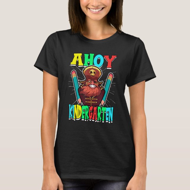 T-shirt Jardin d'enfants Ahoy Enseignants Étudiants Pirate (Devant)