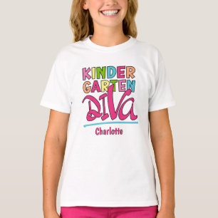 T-shirt Jardin d'enfants coloré Diva - Premier jour d'écol