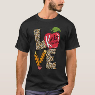 T-shirt Jardin d'enfants de l'amour léopard retour à l'éco