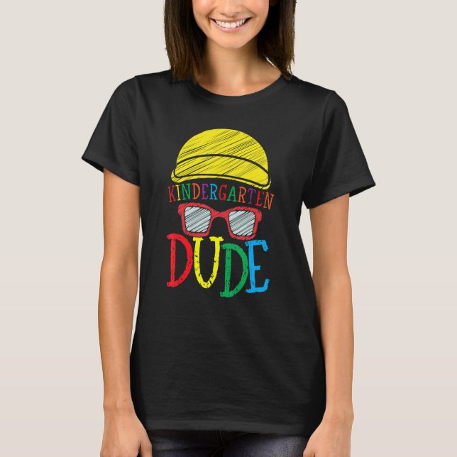 T-shirt Jardin D'Enfants Dude Premier Jour Retour À L'Écol (Devant)