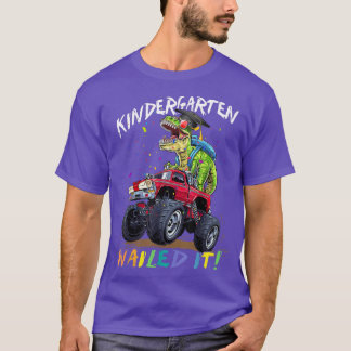 T-shirt Jardin D'Enfants L'A Cloué Dinosaur Camion Dernier