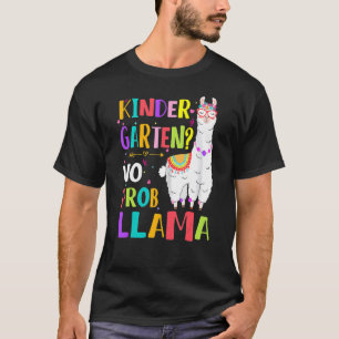 T-shirt Jardin d'enfants No Prob Llama Filles Enseignant P