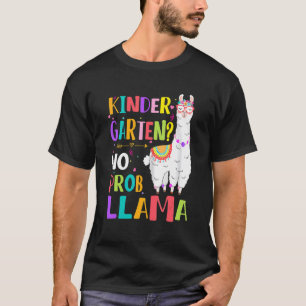 T-shirt Jardin d'enfants No Prob Llama Filles Enseignant P