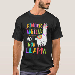 T-shirt Jardin D'Enfants Pas De Llama Prob Retour À L'Écol