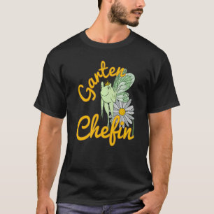 T-shirt Jardin dicton Jardin Chef Grenouille Elfe Avec Fle
