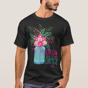 T-shirt Jardin Fleuri En Grace La Bible Chrétienne Femme