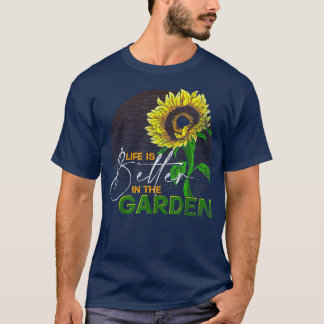 T-shirt Jardin Fleuri Jaune Plante Sunflo