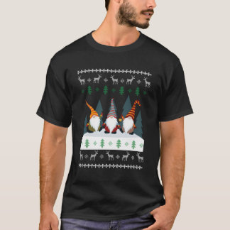 T-shirt Jardin Gnomes Xmas Elf laid pour Noël