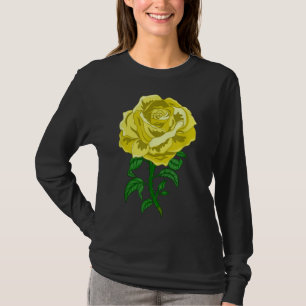 T-shirt Jardin Graphique Rose Jaune Jardinier Botaniste Fl