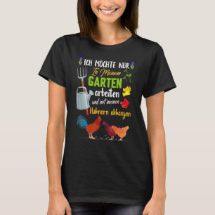 T-shirt Jardin Jardinier Poule Dicton Passionné Jardinier