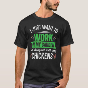 T-shirt Jardin Pour Travailler Dans Mon Jardin Accroché À