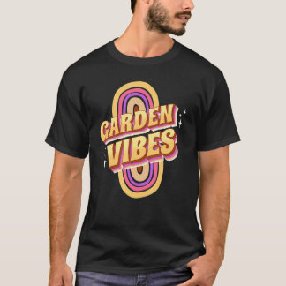 T-shirt Jardin Vibes Cool Retro Arc-en-ciel Jardin Jardini