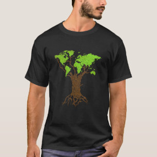 T-shirt Jardinage 4\Arboriste Jardinier Carte du monde de 