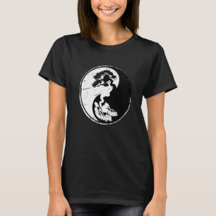 T-shirt Jardinage 4\Arbre Bonsaï Ying Yang Jardin Japonais