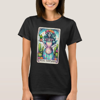 T-shirt Jardinage Cactus Drôle carte Tarot Pricks partout