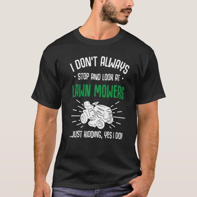 T-shirt Jardinage de tondeuse de pelouse (Devant)
