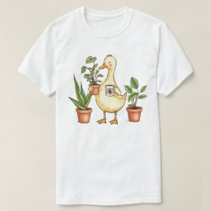 T-shirt Jardinage d'oie alimenté par les plantes et le caf
