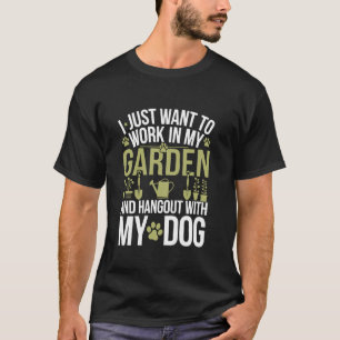 T-shirt Jardinage Drôle Amoureux Chien Jardinier Jardin An