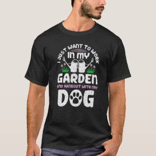 T-shirt Jardinage Et Chiens Drôle Plante Jardinier