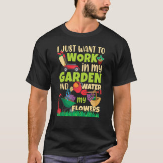 T-shirt Jardinage Jardin Plante Fleur