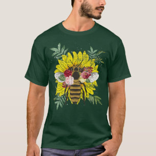 T-shirt Jardinier Flower Insect Jardin botanique Floral Be
