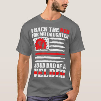 T-shirt J'Arrive À Rendre Fier Le Père Rouge De La Fille S