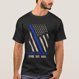 T-shirt J'Arrive Le Bleu Pour Mon Fils Fier Policier Offic
