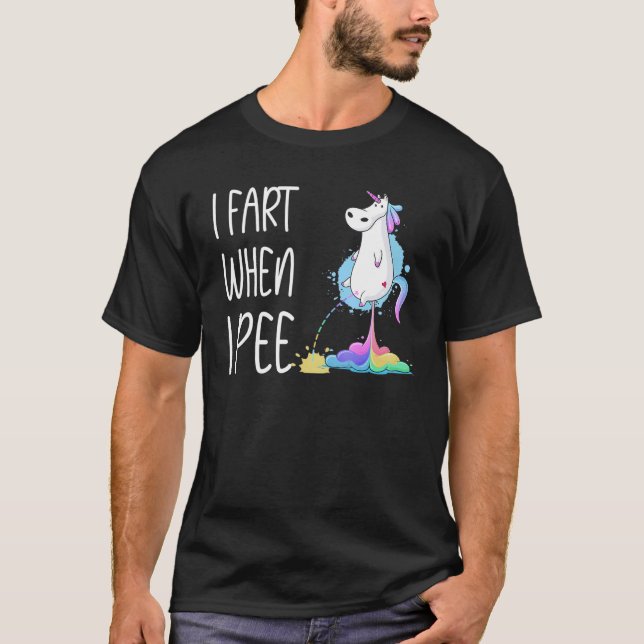 T-shirt J'Arrive Quand Je Pee Unicorn Farage 1 (Devant)