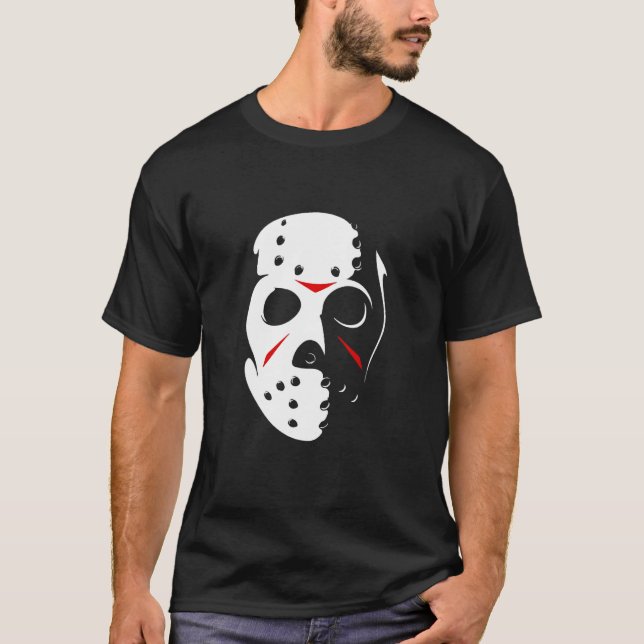 T-shirt Jason Hockey Masque Halloween Chemise Vendredi 13E (Devant)
