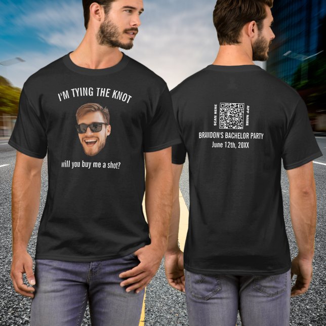 T-shirt J'Attache Le Nœud Payez-Moi Un Verre Enterrement D (I'm Tying The Knot Buy Me A Shot Bachelor Party T-Shirt
)