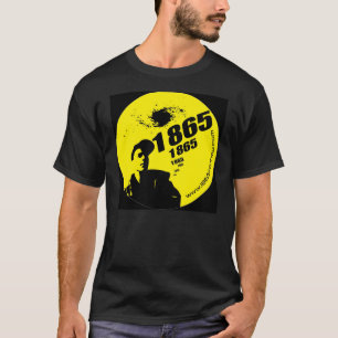 T-shirt Jaune 1865 sur le noir