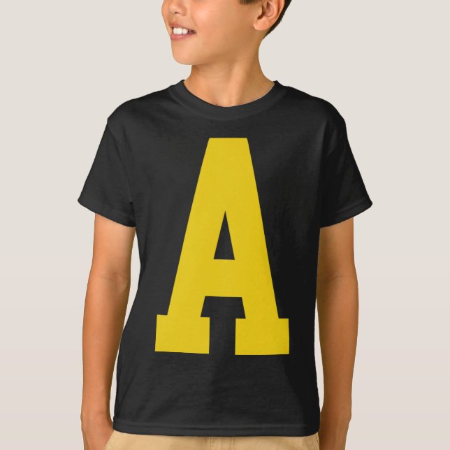 T-shirt Jaune a' En Rouge Pour Alvin Costume Halloween Et  (Devant)