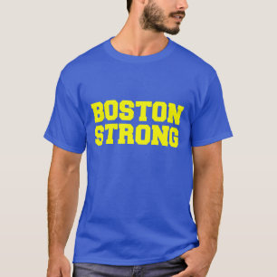 T-shirt jaune bleu fort de Boston