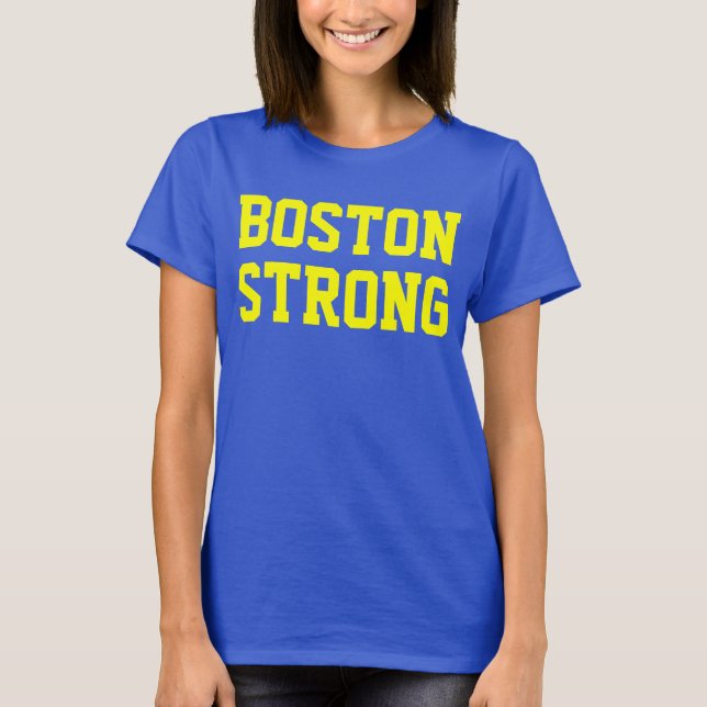 T-shirt Jaune bleu fort de Boston (Devant)