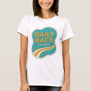 T-shirt Jaune Cool COURSE QUOTIDIENNE NE MENANT NULLE PART