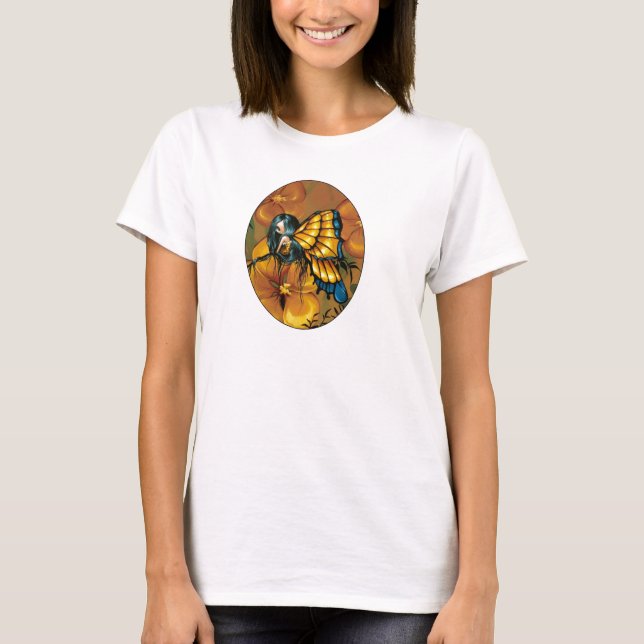 T-shirt jaune de fée de fleur (Devant)