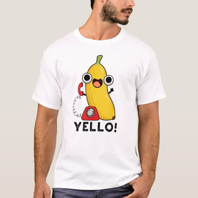 T-shirt Jaune Fruit Fruit Jaune Banane Pun (Devant)