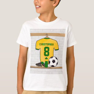 T-shirt Jaune Jaune Personnalisé Jaune Jouet de Football